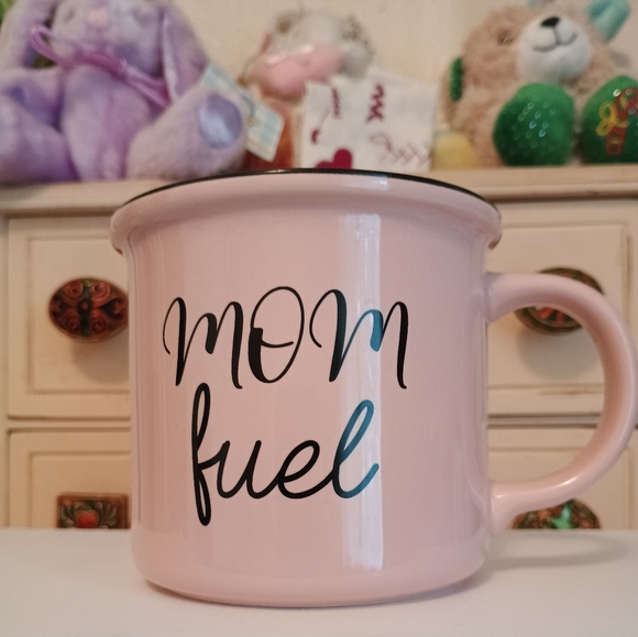 Pink "Mom Fuel" Mug - Picture 1 of 4